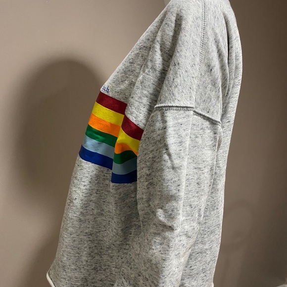 Abercrombie Rainbow 🌈 Cropped sweatshirt Large - Picture 5 of 8